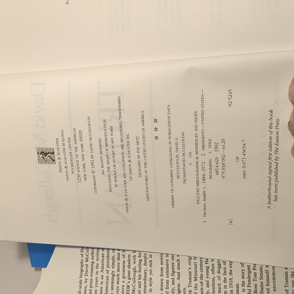 Book: "Truman" Biography by David McCollough. Simon and Schuster 1992. Hardbound - Picture 4 of 9